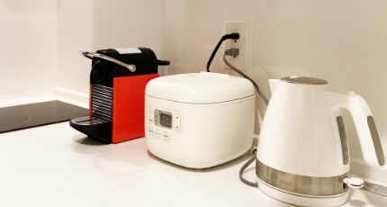 電気ポット、炊飯器、コーヒーメーカー